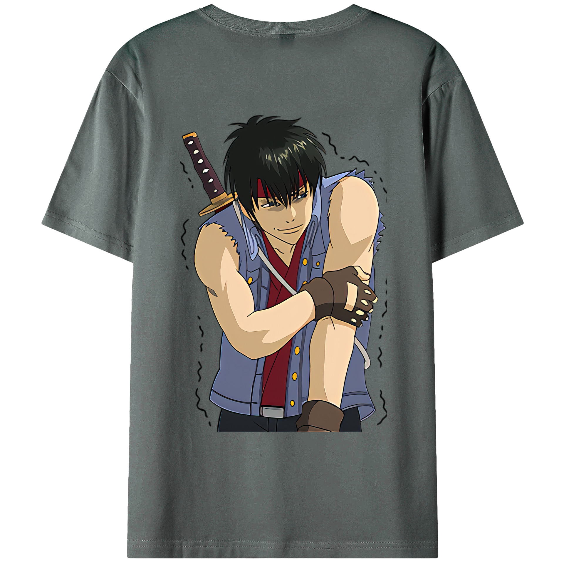 （画像用） ぎんたま 坂田銀時（さかたぎんとき） 神楽 志村新八（しむら しんぱち） GINTAMA Sakata Gintoki Kagura Shimura Shinpachi 綿100％ メンズ半袖Tシャツ（バックプリント） 通気性